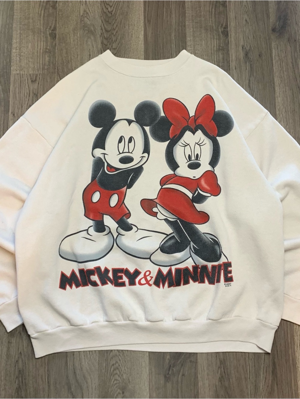 Vintage 1990s Mickey And Minnie Mouse Crewneck